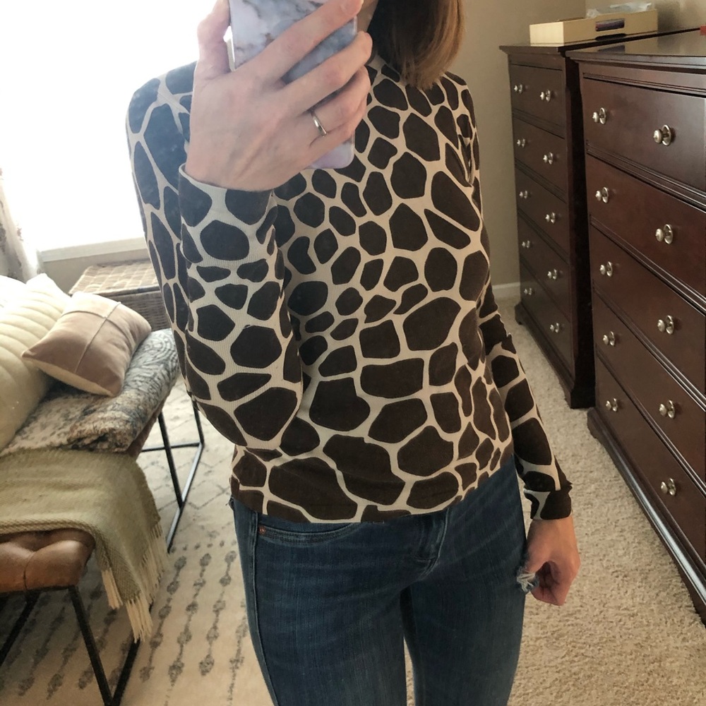 Isaac Mizrahi animal print sweater